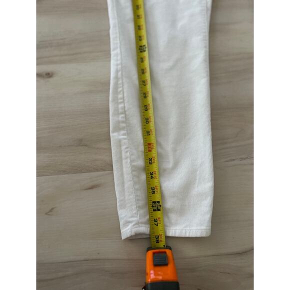 J.Crew Stretch White Corduroy Pants Women 31 Slim Fit Ankle Casual Preppy - Picture 6 of 9